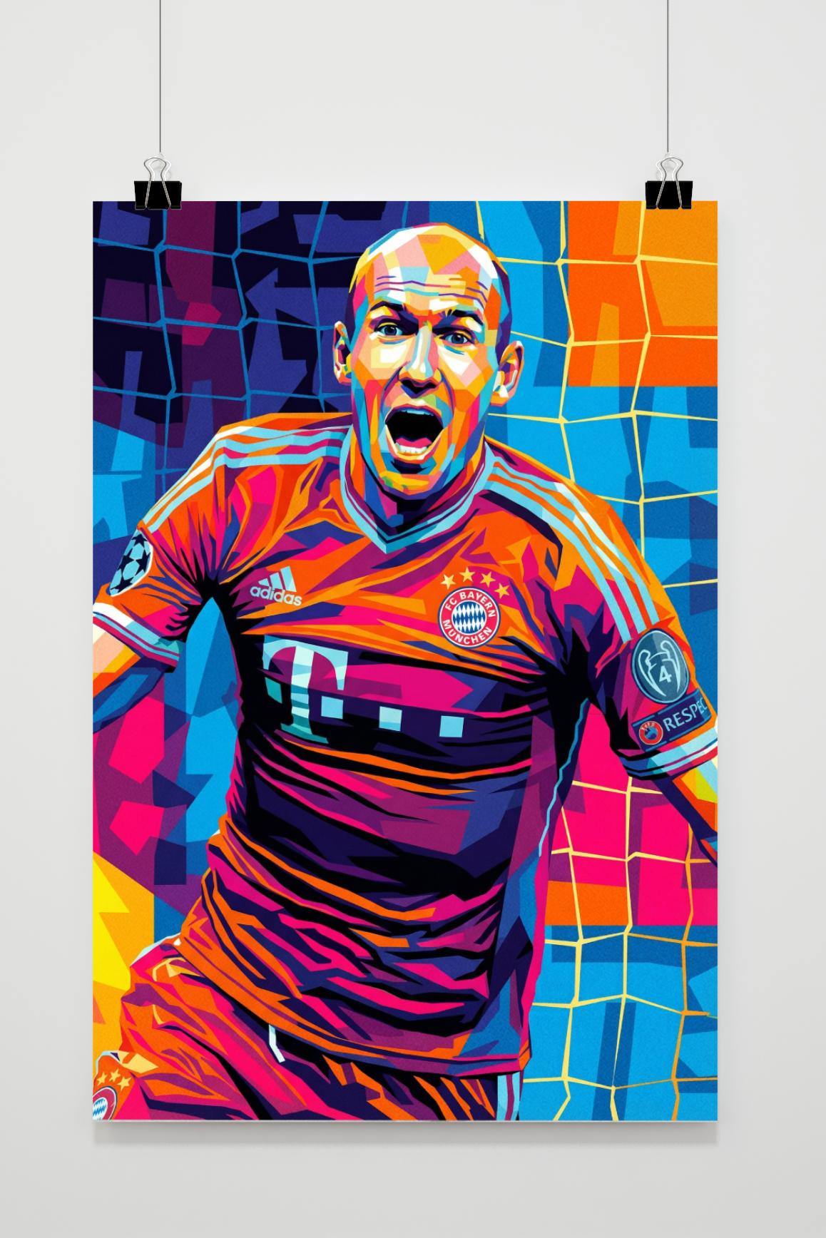 Arjen Robben Celebration Poster von 25 Artstreet