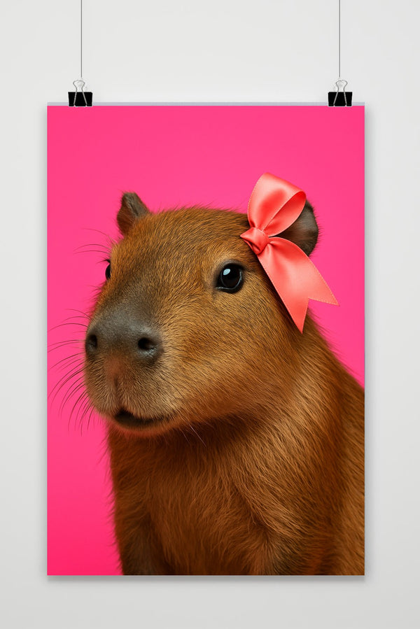 Affiche Capibara Nœud Papillon
