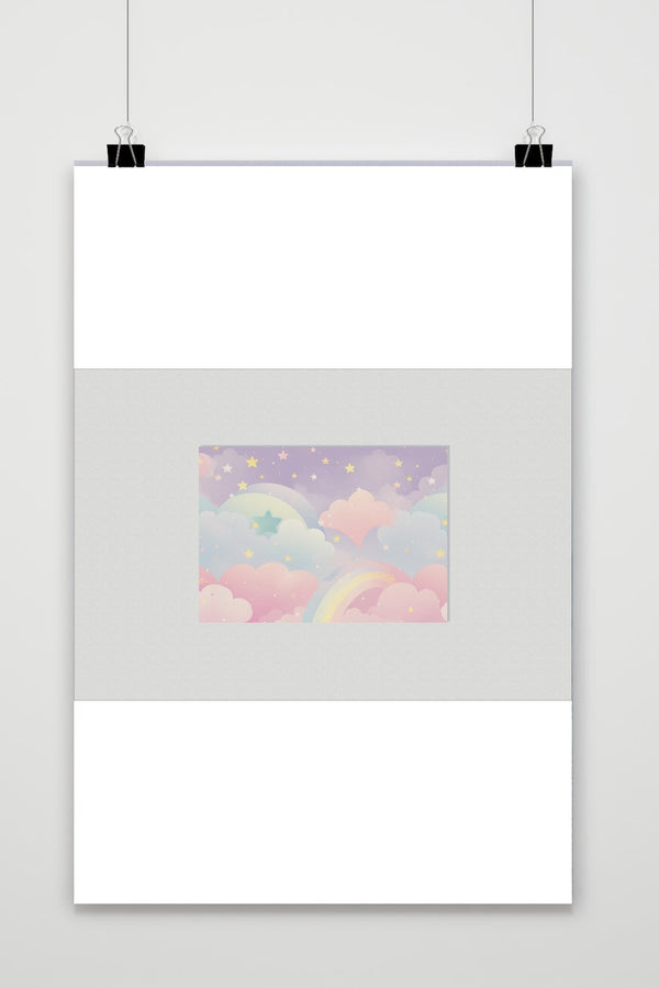 Affiche Étoiles Rose