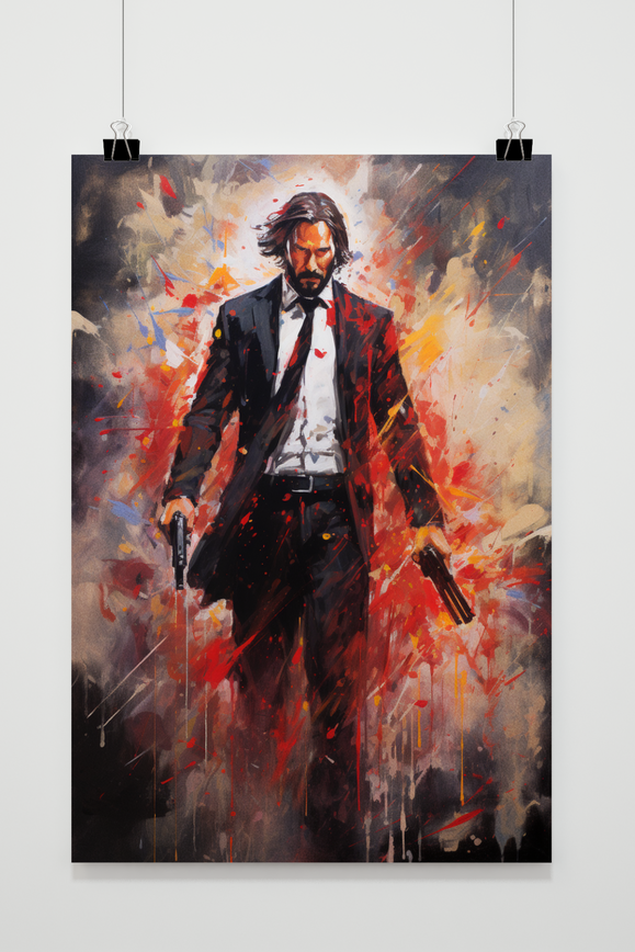 Póster John Wick Abstract de 25 Artstreet