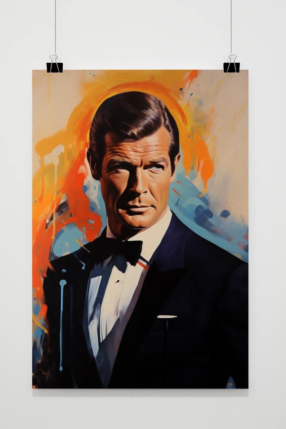 Affiche Roger Moore de 25 Artstreet