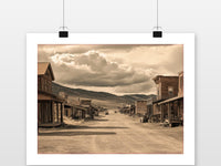 Town Vintage poster met witte rand