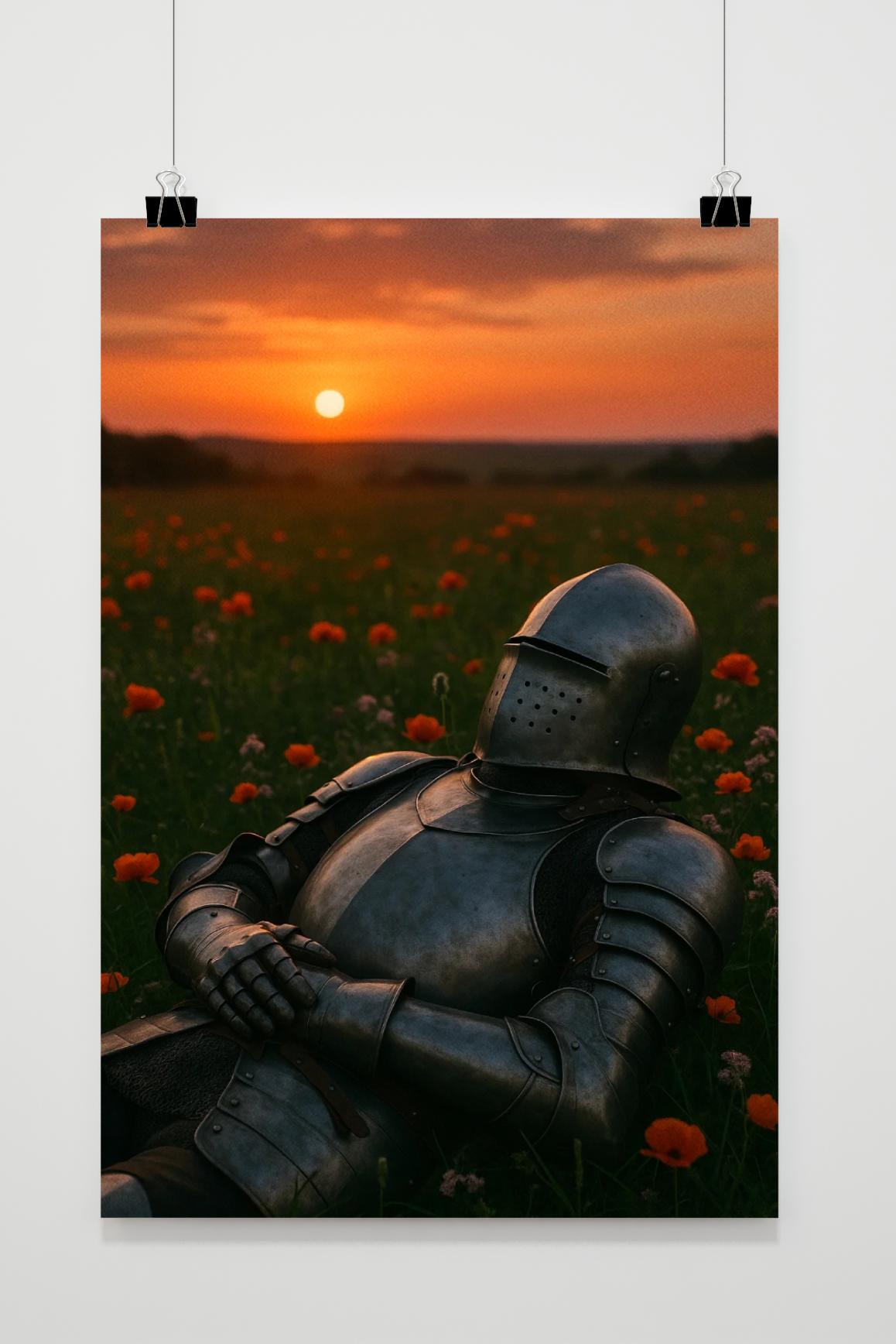 Knight Armor Flower Field in interieur