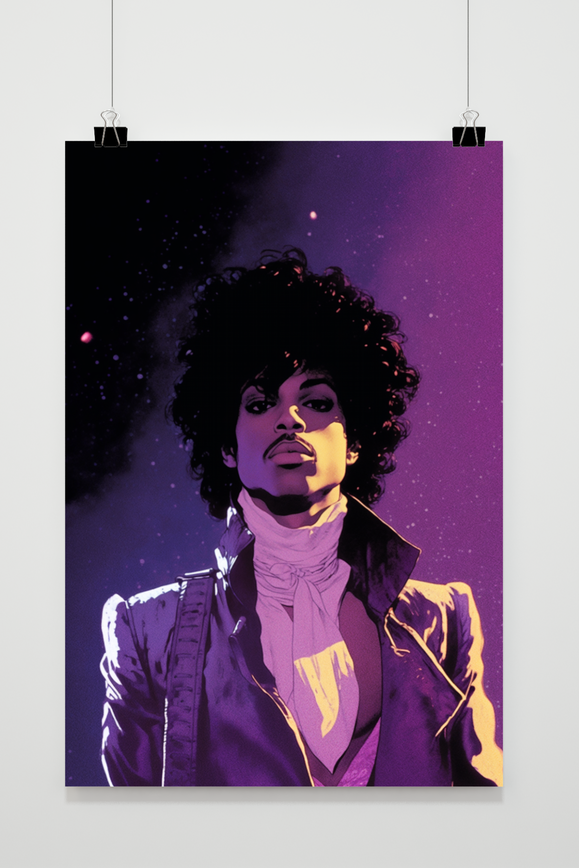 Póster Prince Morado Abstract