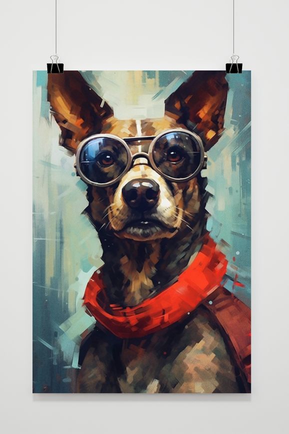 Hond Met Bril poster