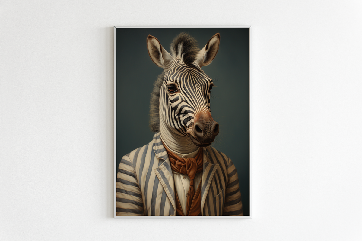 Zebra In Pak en un interior