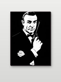 James Bond Sean Connery Black &amp; White in an interior (6)