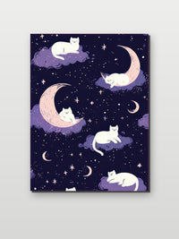 Cats Moon Cloud op aluminium dibond