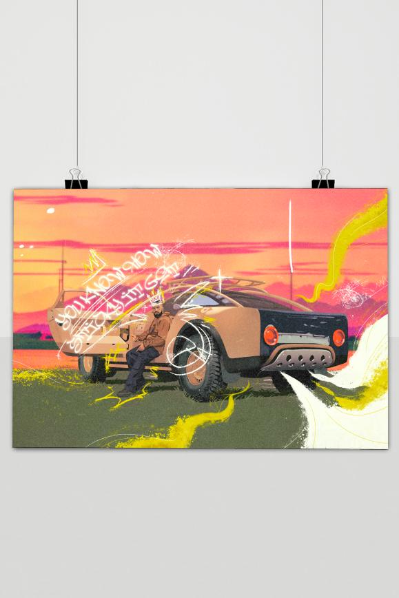 Drake Maybach Tekst poster