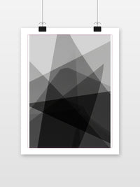 Geometric Abstract Schwarz-Weiß im Interieur (4)
