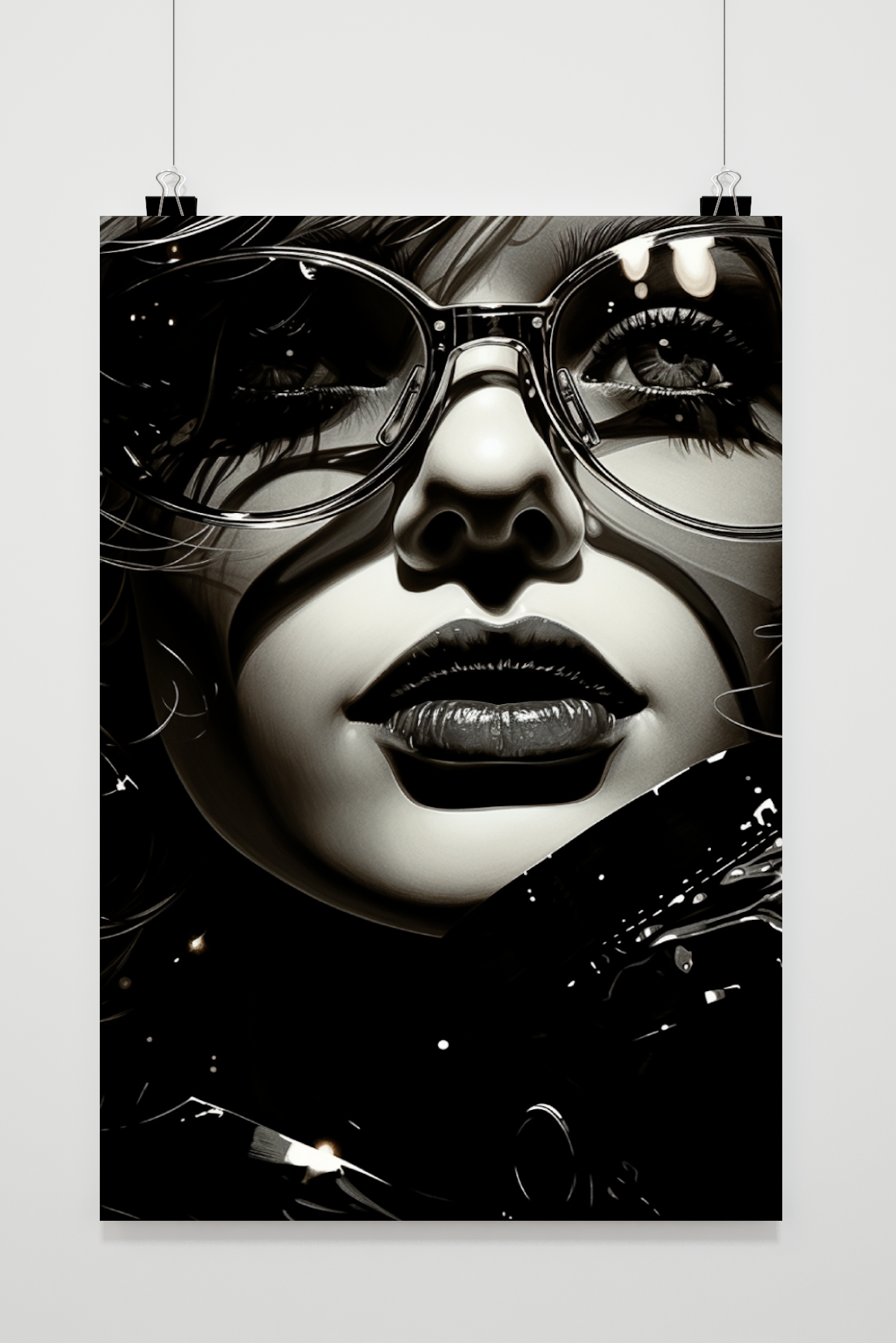 Póster Mujer con Gafas de Sol de 25 Artstreet
