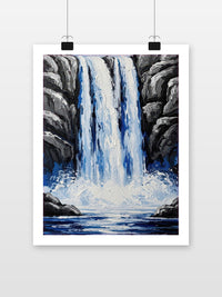 Waterfall Watercolor in an interior (7)