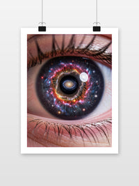 Eye Galaxy poster met witte rand