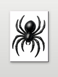 Schwarze Spinne Minimalistisch im Interieur (6)