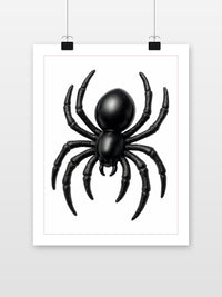 Schwarze Spinne Minimalistisch im Interieur (7)