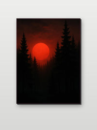 Red Moon op aluminium dibond