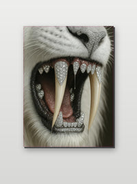 Diamond Animal Fangs op aluminium dibond