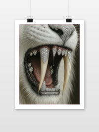 Diamond Animal Fangs poster met witte rand