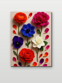 Flowers op aluminium dibond