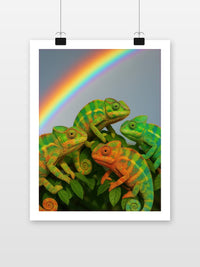Chameleon Arcoíris en un interior (7)