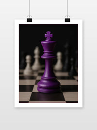 King Chess poster met witte rand