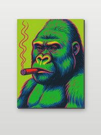 Gorilla Cigar op aluminium dibond