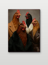 Chicken Fashion op aluminium dibond