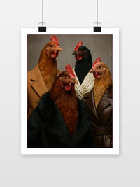 Chicken Fashion poster met witte rand