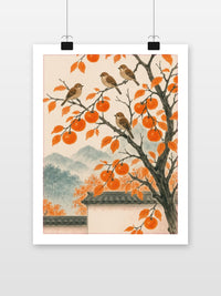 Birds Persimmon Autumn im Interieur (7)
