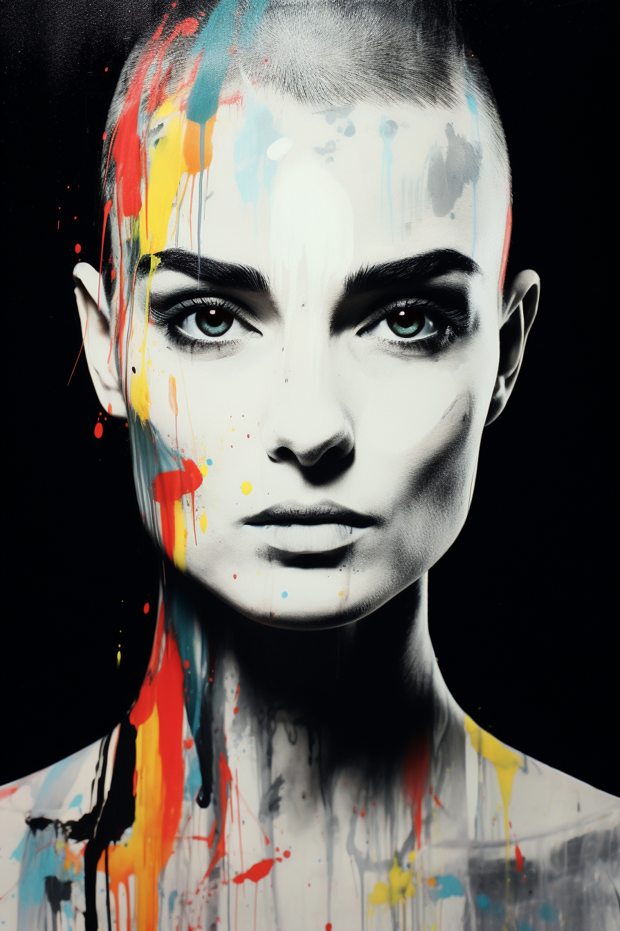 Sinead O Connor Zwart im Interieur