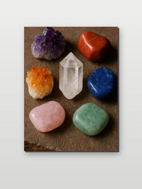 Crystals Gemstones op aluminium dibond
