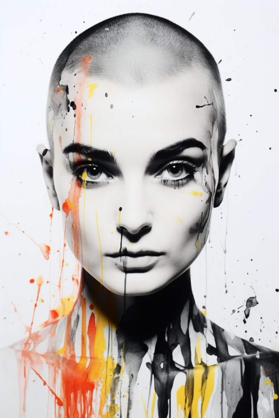 Póster Sinead O Connor Blanco de 25 Artstreet