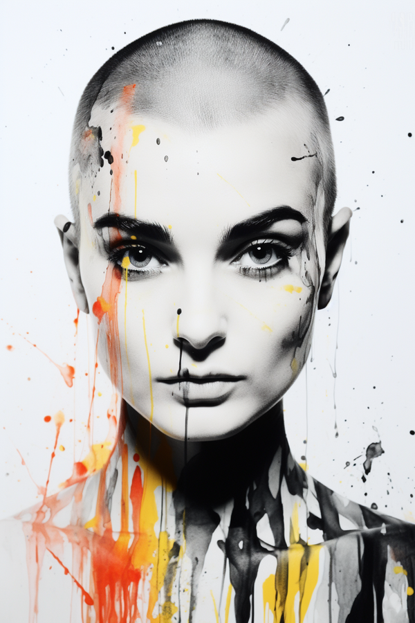 Póster Sinead O Connor Blanco