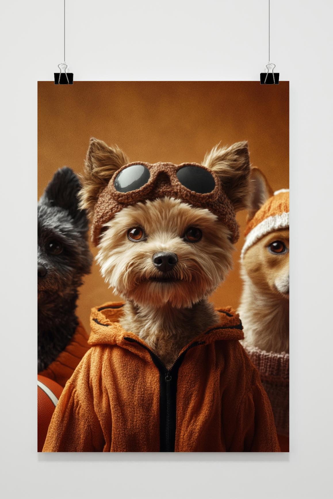 Yorkshire Terrier Dogs Fashion in interieur