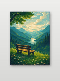 Landscape Pixel op aluminium dibond