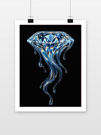 Dimaond Melting poster met witte rand