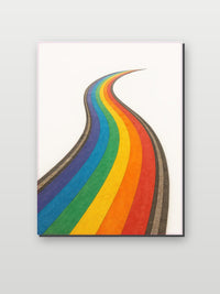 Rainbow Road op aluminium dibond