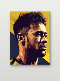 Neymar Pop art op aluminium dibond