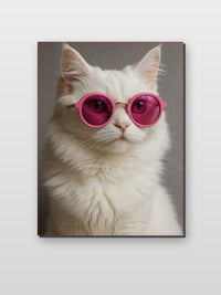 Persian Cat Sunglasses op aluminium dibond