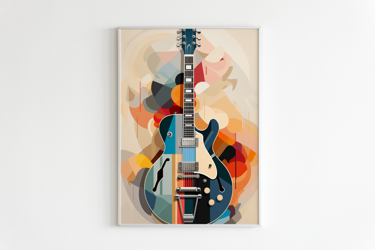 Guitarra en un interior