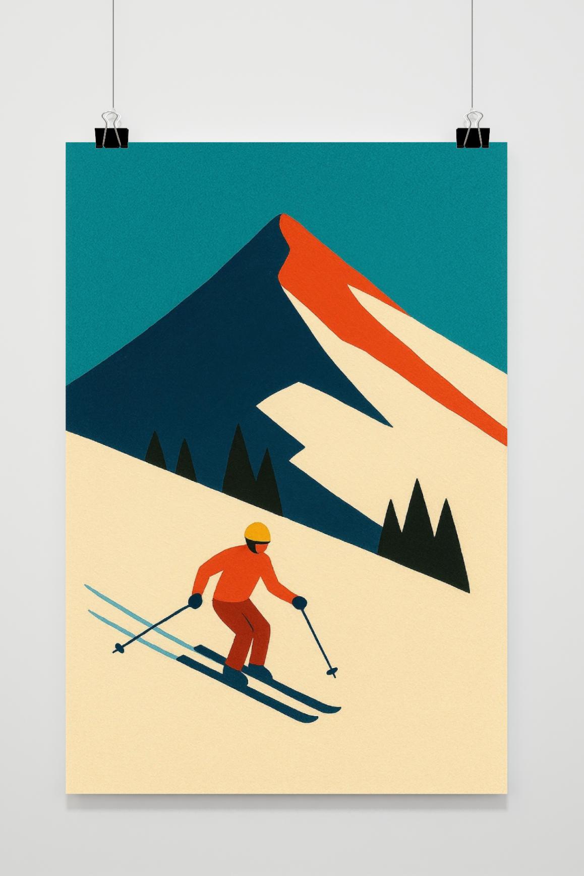 Snowboarder Minimalist poster by 25 Artstreet