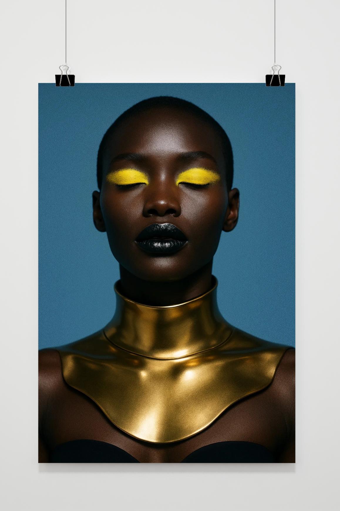 Black Woman Fashion in interieur
