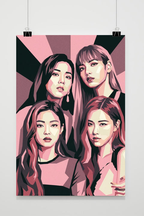 BLACKPINK Kpop Girl Group Band poster