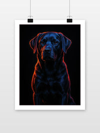 Labrador Dog poster met witte rand