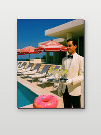 Poolside Elegance Vacation op aluminium dibond
