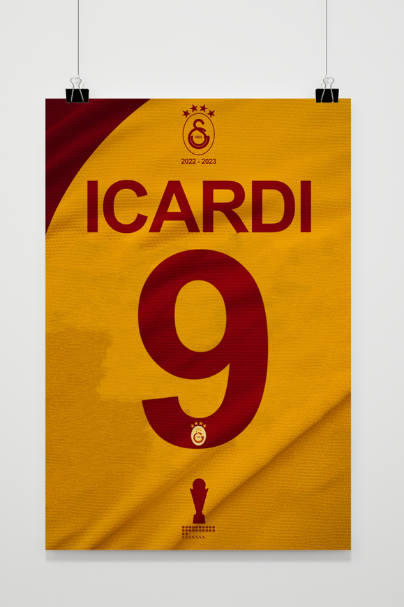 Affiche Icardi Numéro de Dos 9