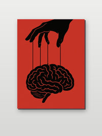 Mind Control Symbolism Puppet Brain op aluminium dibond