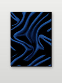 Blue Pattern Abstract Wavy op aluminium dibond