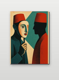 Mask Man Symbolism op aluminium dibond