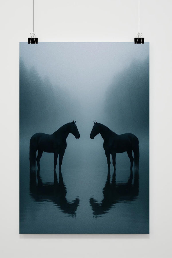 Horses Mysitical Landscape poster